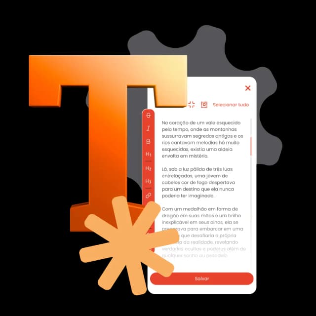 EDITOR DE TEXTOS COM PERSONALIZAÇÕES